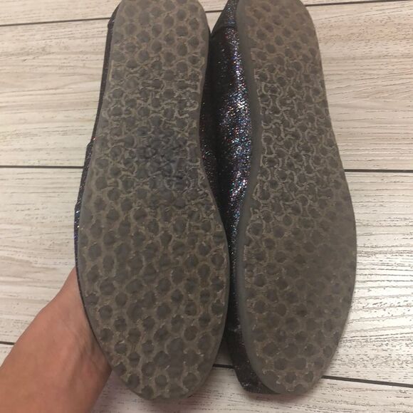 Toms purple iridescent flats size W7 - Picture 4 of 8